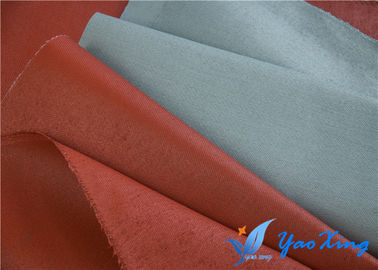 Gray Silicone Coated Glass Cloth , Fireproof Silicone Coated Glass Fiber Fabric