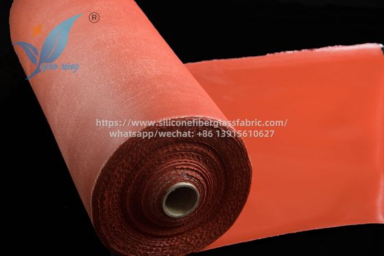 Red Fireproof Silicone Cloth 200 Degrees Celsius Resistant For Industrial Casings