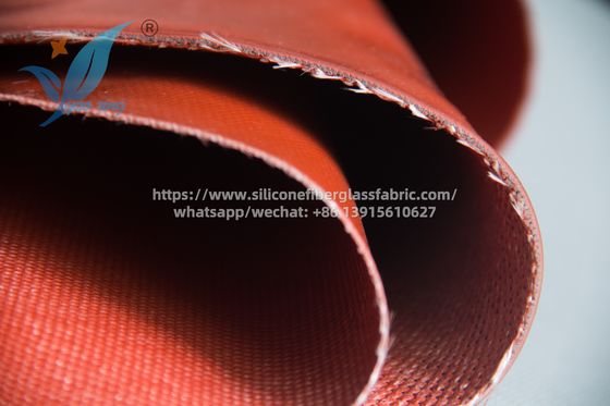 Red Fireproof Silicone Cloth 200 Degrees Celsius Resistant For Industrial Casings