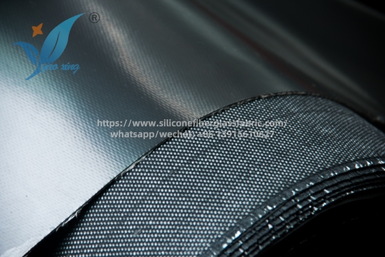 1mm Silicone Rubber Coated Fiberglass Welding Blanket Fireproof Fabric